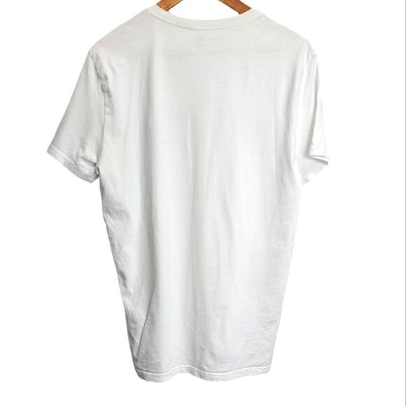 Calvin‎ Klein Jeans White T-Shirt 100% Cotton Size Medium - Picture 2 of 4